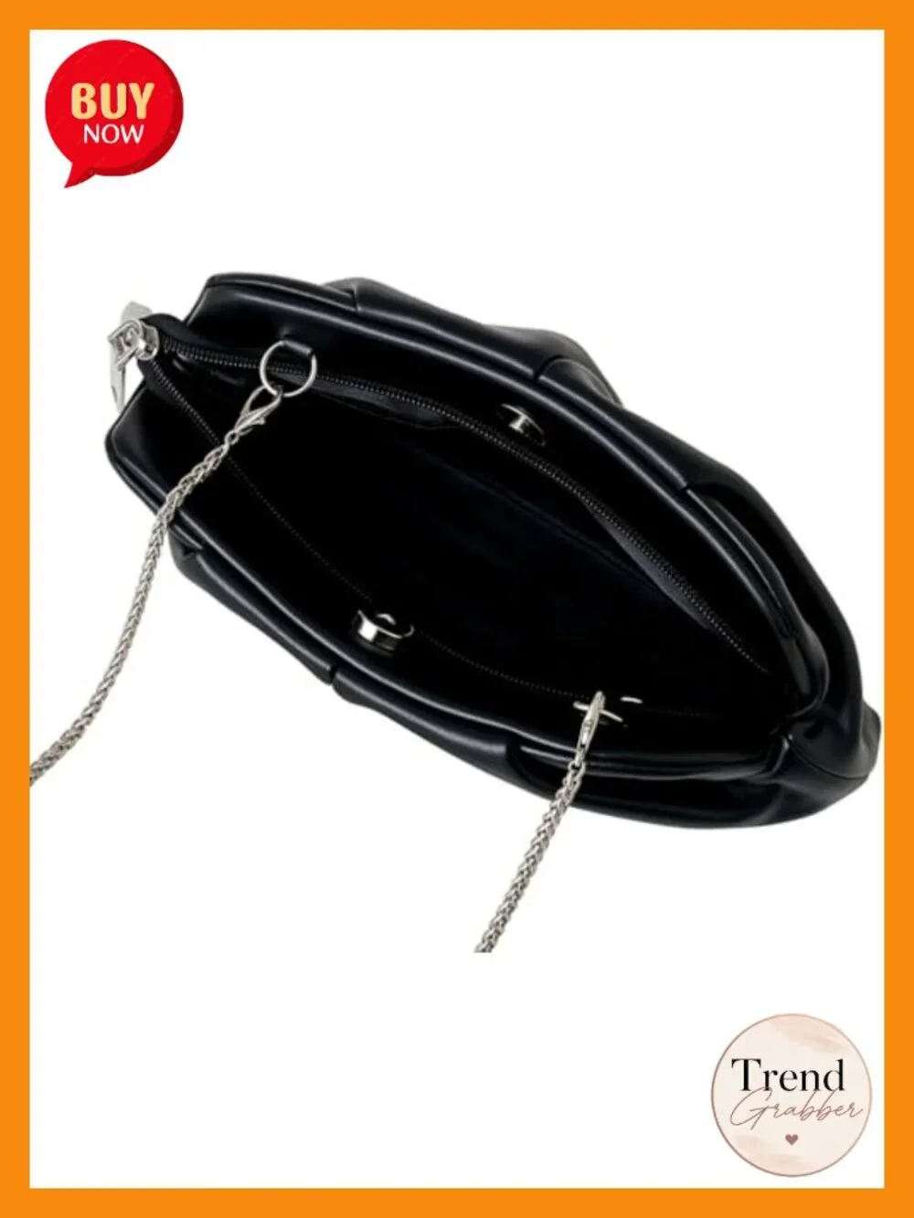 PU Leather Ruched Clutch Evening Bag Detachable Chain Crossbody